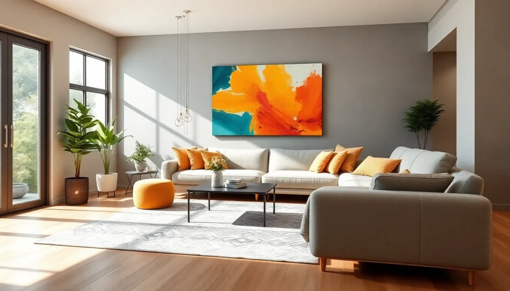 Bekijk moderne canvas stoffen in een stijlvol interieur met een uitnodigende uitstraling.