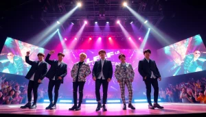 Engaging BTS news update reflecting their vibrant performances and fan interactions.