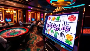 Experience the excitement of winning at gtatogel's captivating casino scene with vibrant slots and lively tables.