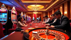 Vivez des moments palpitants dans un casino fiable en ligne avec des jetons de poker et des roues de roulette.