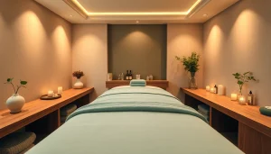 안정감 있는 분위기와 자연 요소가 있는 송도마사지 치료실