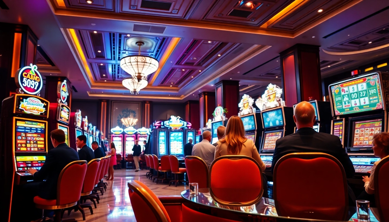 Neue casino bonus ohne einzahlung: Luxurious casino ambiance showcasing vibrant gaming options.