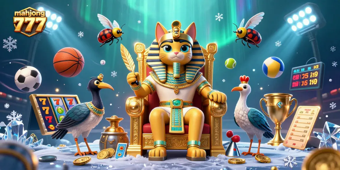 Experience mahjong 777 in a vibrant casino illustration featuring dynamic characters, slot reels, and gold coins.