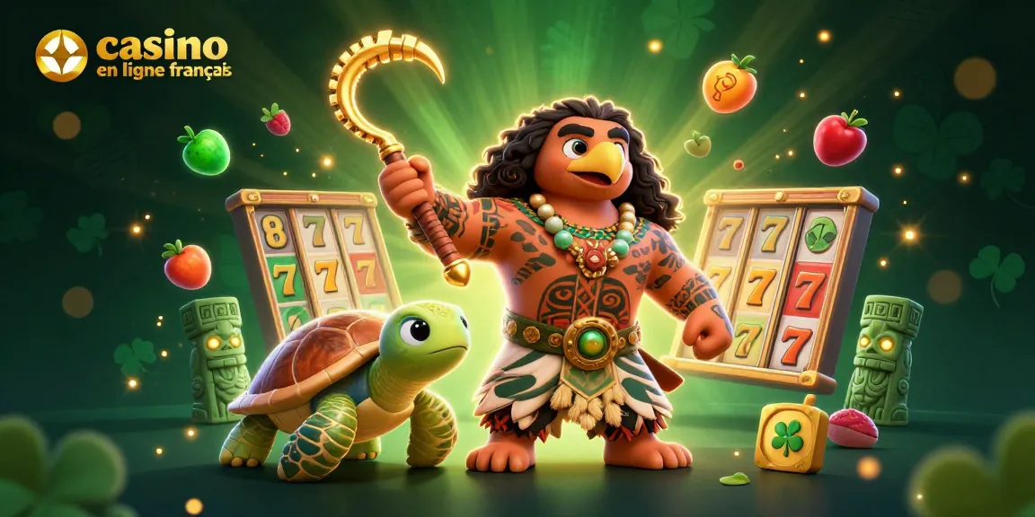 Plongez dans l'univers du casino en ligne français avec un faucon et un témoin traditionnel entourés d'éléments de jeu.
